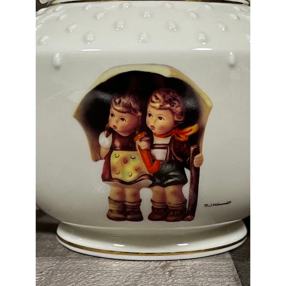 M. J. Hummel Porcelain Stormy Weather Tea Set by The Danbury Mint - Picture 6 of 15